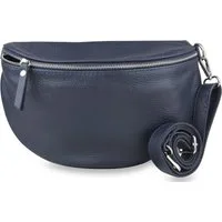 Frentree Umhängetasche Damen aus Echtleder, Made in Italy, Crossbody Schulter/Bauchtasche, mit silbernem Reißverschluss, verstellbarer Schulterriemen, Größe Maxi