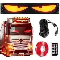 VIVIHEYDAY LED Dekolicht LED Augen für LKW und Auto,DIY Car Dynamic LED Smart Colorful Eye Lamp, 192*898mm, Soft Screen, Devil Eyes, USB Flexibles Bluetooth App-Steuerungsdisplay, Led Eyes for Car Window