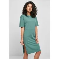 URBAN CLASSICS Sweatkleid Ladies Organic Oversized Slit Tee Dress XS bis 5XL