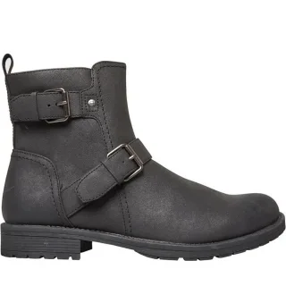 Nicholas Deakins - "Chad" Motorrad-Stiefel für Herren, Low Block Heel (Schwarz)