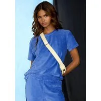 Buffalo T-Shirt mit weicher Cord-Struktur