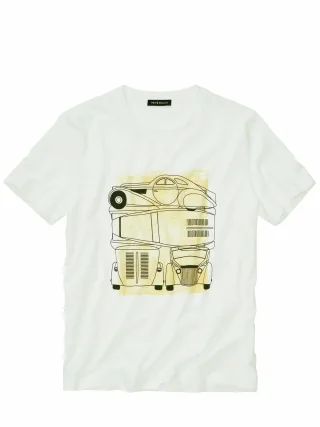 Mey & Edlich Herren Phantom-T-Shirt Weiß 100 % Baumwolle