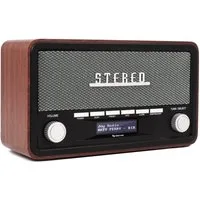 Denver DAB-18 Digitalradio (DAB) (DAB+, FM (RDS), 4 W, Retro-Design, Bluetooth, DAB+/FM, LCD-Display, AUX-In, Teleskopantenne)