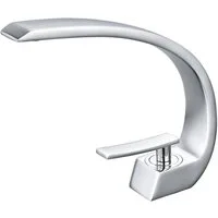 REDOM Waschtischarmatur Waschtischmischer Badarmatur Wasserhahn Badezimmerarmatur Einhand (3/8 Zoll Norm-Anschluss Messing + Stahl Chrom-Finish 19cm Auslaufhöhe, Mischbatterie Waschtischbatterie Waschbeckenarmatur + Keramikkartusche) Wasserfall für B