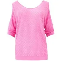 Passioni Kurzarmpullover mit Swarovski Steinen