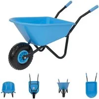 TRUTZHOLM Spielzeug-Gartenset Kinderschubkarre uni 40kg Kunststoffwanne in rot grün schwarz blau, (Artikel, 1-tlg), 40kg Traglast,Vollgummirad