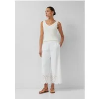 s.Oliver Culotte Hose Wide-Leg-Culotte mit Lochstickerei