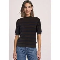 STREET ONE Kurzarmpullover mit Stehkragen