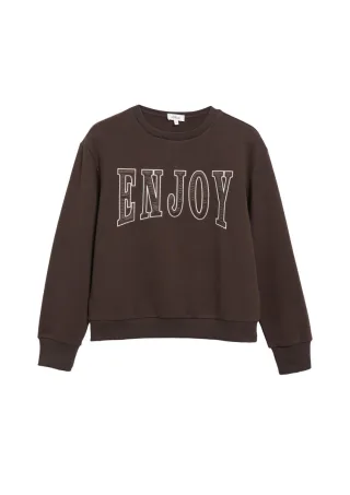 s.Oliver Red Label - Sweatshirt mit Print braun - Gr. - 36