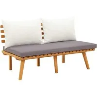 vidaXL Sofaelement Gartenbank mit Kissen 115 cm Massivholz (1 St)