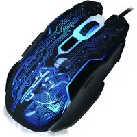 LogiLink Beleuchtete Gaming-Maus, USB, 6 Tasten, für PC und Computer Maus- und Mauspad-Set