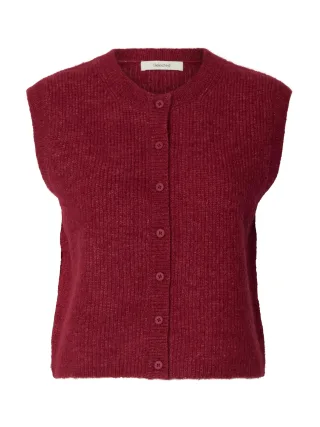 selected women - SLWLULU SL BUTTON O-NECK VEST NOOS - Gr. - M