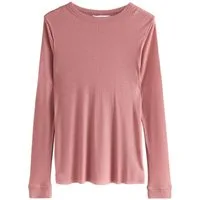 Next Shirtbluse Transparentes Langarmoberteil, Rundhalsausschnitt (1-tlg)