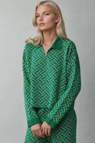 Muster-Pullover aus Strick