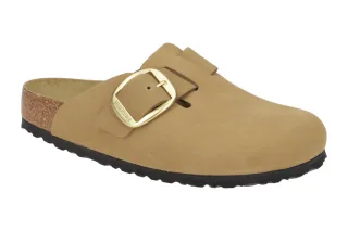 Birkenstock Boston Big Buckle 1017952 Damenschuhe Braun Mud Green Bequeme Pan...