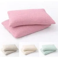 BABEES Kissenbezüge 2-er Set Kissenbezug 40x60 / 30x50 cm 100% Musselin Baumwolle 150 g/qm, Kissenbezüge Kissenhülle Kinderbettwäsche Kinderzimmer Creme Beige
