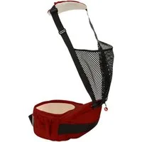 Babytrage Baby Deer Hüftsitz mit verstellbarem Gurt Kindertrage Sitz Rot/Schwa