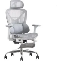 WAHSON OFFICE CHAIRS Bürostuhl Ergonom. Bürostuhl: Kopf-,Arm-,Lendenstütze,Fußstütze,90–135° Neigung