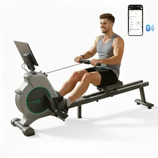 [EU Direct] Formill QK-530 Magnetic Rowing Machine - Ultra-quiet Flywheels, APP Compatible, 16 Resistance Levels with Er