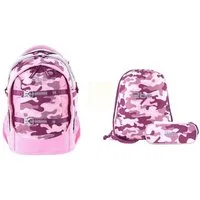 2be Schulrucksack Camoflage, im 3er Set mit Turnbeutel und Federmäppchen