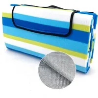 Picknickdecke Outdoor Strandmatte Isomatte Campingdecke waschbar, heimtexland, wasserdicht I isolierend I faltbar I Tragegriff I 200x200 cm