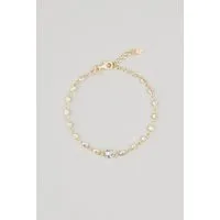 So CHIC... Armband Liebespfad 18K Gelbgold beschichtet 19 cm Silberarmband
