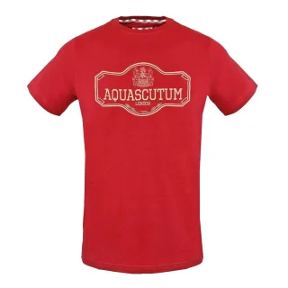 Aquascutum - T-Shirt für Herren, Logo (Rot)