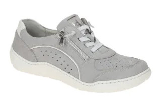 Waldl?ufer 612005 K-MILENA Damen Schn?r-Halbschuhe in Hellgrau/Snow - Bequeme...