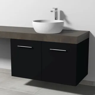 Sanipa Waschtischunterbau mit Türen 2morrow (G2364) 510x900x520 Schwarz-Matt, G236408 G236408