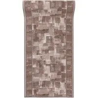Mazovia Läufer Läufer Teppichläufer Brücke - Vorzimmer Küche - Beige, 67 x 100 cm, Kurzflor, Rutschfest, Meterware, Verschiedene Größen