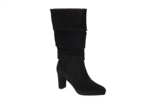 Peter Kaiser 9-75336-47 Damenstiefel Schwarz elegante Velourleder Gummisohle