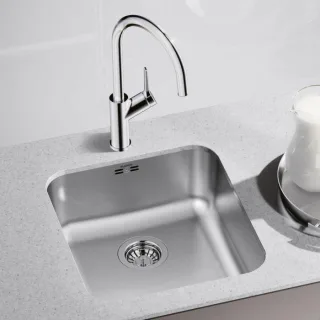 Blanco Supra 450 U Spüle 518203 48 x 43 cm, Edelstahl Bürstfinish, für Unterbau