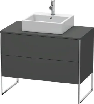Duravit XSquare Konsolenwaschtischunterbau bodenstehend Graphit Matt 1000x548x778 mm - XS492104949 XS492104949