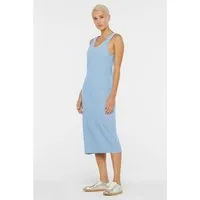 SENSES.THE LABEL Sommerkleid Langes Tank-Dress FAN:NY mit Strukturstreifen breite Träger