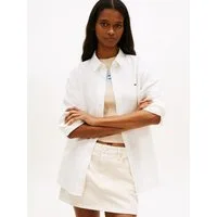 Tommy Jeans Hemdbluse TJW RLX LINEN SHIRT mit zeitlosem Design, Leinen-Mix, Relaxed Fit