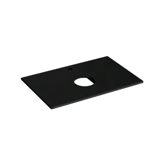 VitrA New Metropole Konsolenplatte 80 x 50 cm zu Aufsatzschale rund Schwarz Matt,7546B483-1826 7546B483-1826