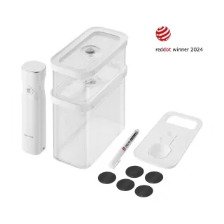 ZWILLING Fresh & Save CUBE CUBE Vakuum Starter Set, M / 5-tlg, Transparent-Weiß