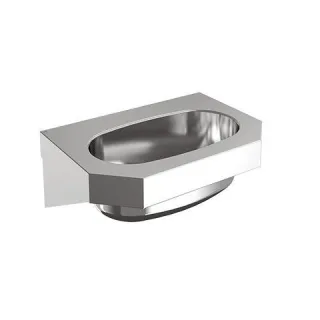 KWC Aquarotter Einzelwaschtisch, ANIMA, Edelstahl, 360x150x250 mm, o. Hahnl., o. Überl., 203.0500.57 203.0500.578