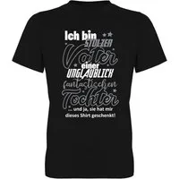 G-graphics T-Shirt Ich bin stolzer Vater einer fantastischen Tochter Herren T-Shirt mit Frontprint-Motiv für den besten Papa zum Vatertag
