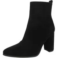 Ital-Design Elegante Stiefeletten mit Blockabsatz für Damen High-Heel-Stiefelette (89852901) Blockabsatz Stiefeletten in Schwarz