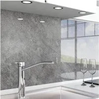 danario Küchenrückwand Folie selbstklebend, Glasoptik, Spritzschutz Küche, ablösbar - 0,8 mm