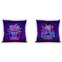 Carbotex Dekokissen Gamer Kissen Dekokissen 40 x 40 cm, Kissenhülle mit Füllung
