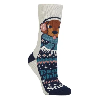Damen Lite Thermo Weihnachtsmuster Socken