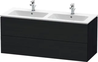Duravit L-Cube Waschtischunterbau wandhängend Eiche Schwarz Matt 1290x481x550 mm - LC625801616 LC625801616