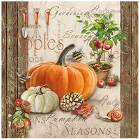 Ambiente Luxury Paper Products Papierserviette, Servietten Papier 33x33cm 3-lagig mit Kürbis Herbstmotiv 20 Stk.