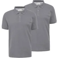 s.Oliver Poloshirt (2-tlg) 2 Knöpfe, Logo-Stickerei, klassisch, sportive Piqué-Struktur, 2er Pack