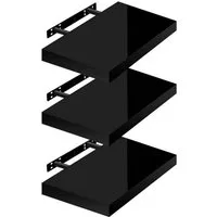 Woltu Wandregal, 3-tlg., Wandboard freischwebend Schweberegal Holz Board