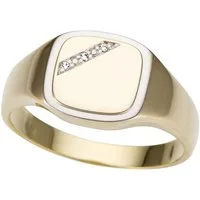Firetti Siegelring Schmuck Geschenk Gold 585 Herrenring Goldring, mit Brillanten