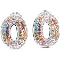 SCHEPPE SCHMUCK Ohrstecker-Set Ohrstecker 925 Sterling Silber mit je 42 Cubic Zirkonia Steinen (Set, 2-tlg., incl. Schmuckschachtel), 15,4mm hoch und 12,2mm breit