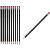 Macma Bleistift 10 Bleistifte mit Radierer / HB / ohne Herstellerlogo / Farbe: lackier